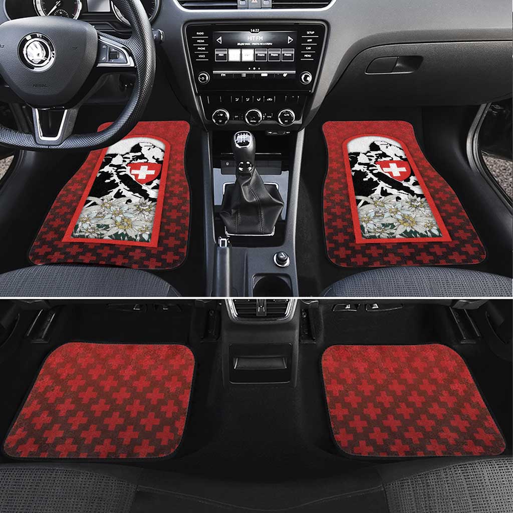 Switzerland Bernese Mountain Dog Car Mats Edelweiss Coat Of Arms