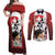 Switzerland Bernese Mountain Dog Couples Matching Off Shoulder Maxi Dress and Long Sleeve Button Shirt Edelweiss Coat Of Arms