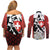 Switzerland Bernese Mountain Dog Couples Matching Off Shoulder Short Dress and Long Sleeve Button Shirt Edelweiss Coat Of Arms