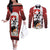 Switzerland Bernese Mountain Dog Couples Matching Off The Shoulder Long Sleeve Dress and Long Sleeve Button Shirt Edelweiss Coat Of Arms