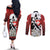 Switzerland Bernese Mountain Dog Couples Matching Off The Shoulder Long Sleeve Dress and Long Sleeve Button Shirt Edelweiss Coat Of Arms