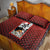 Switzerland Bernese Mountain Dog Quilt Bed Set Edelweiss Coat Of Arms