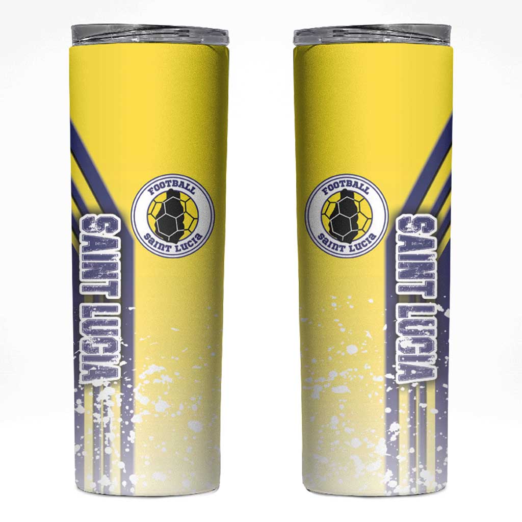 Saint Lucia Football Skinny Tumbler Piton Boyz Soccer - Road To Champion