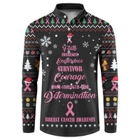 Men's black graphic sweatshirt with pink ribbon awareness message