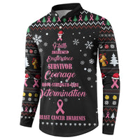 Men's black graphic sweatshirt with pink ribbon holiday pattern and heart text
