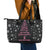 Christmas Tree Breast Cancer Leather Tote Bag Survivor