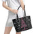 Christmas Tree Breast Cancer Leather Tote Bag Survivor