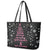 Christmas Tree Breast Cancer Leather Tote Bag Survivor