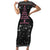 Christmas Tree Breast Cancer Short Sleeve Bodycon Dress Survivor