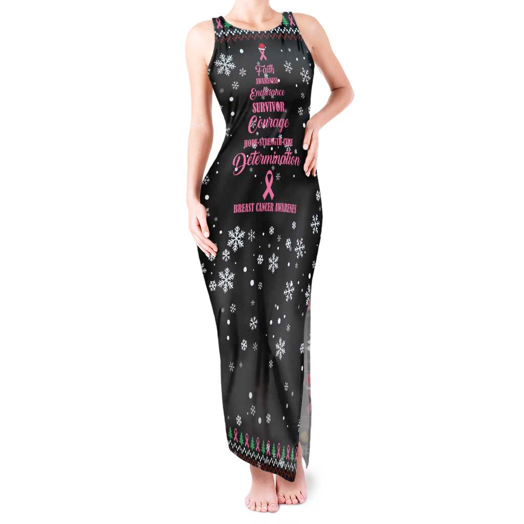 Christmas Tree Breast Cancer Tank Maxi Dress Survivor