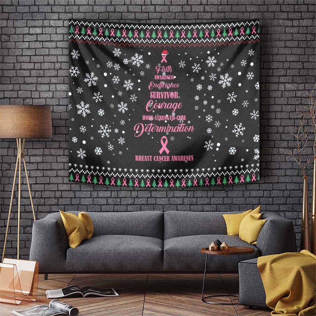 Christmas Tree Breast Cancer Tapestry Survivor