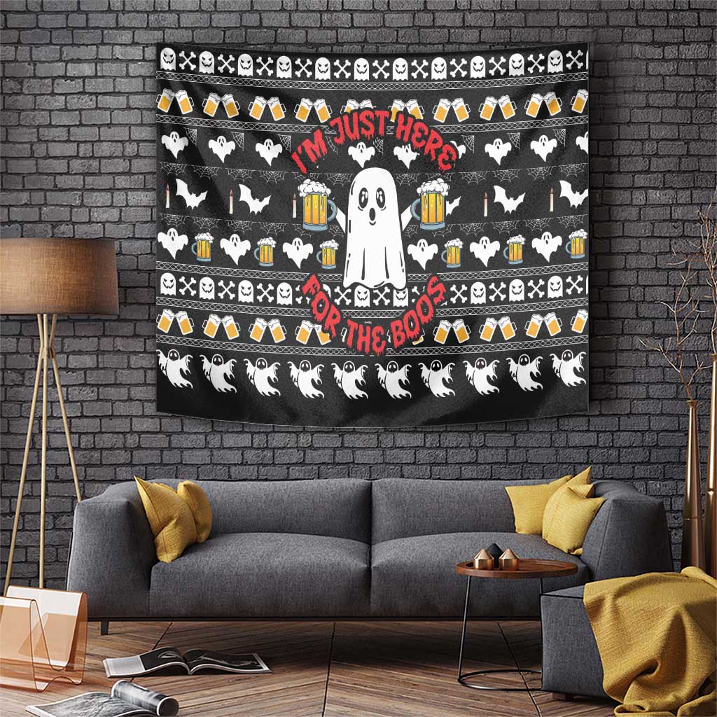 Christmas Boo Beer Tapestry I'm Just Here For The Boss