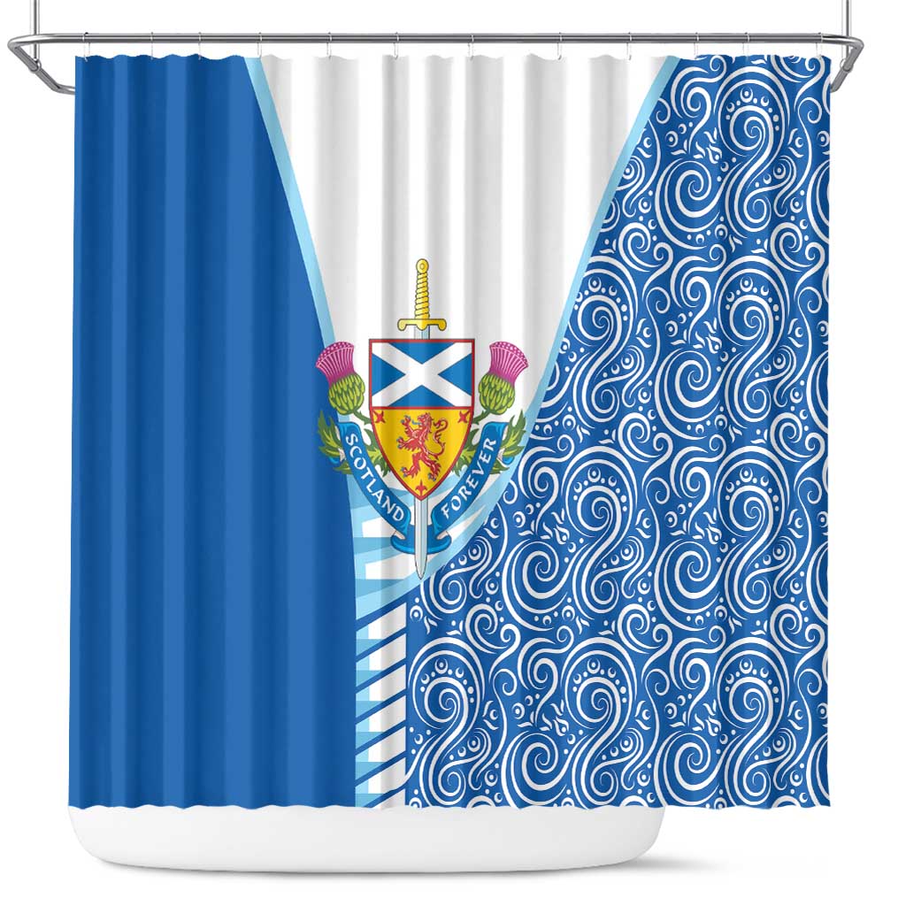 Scotland Forever Shower Curtain Thistle Lion Rampant - Wonder Print Shop