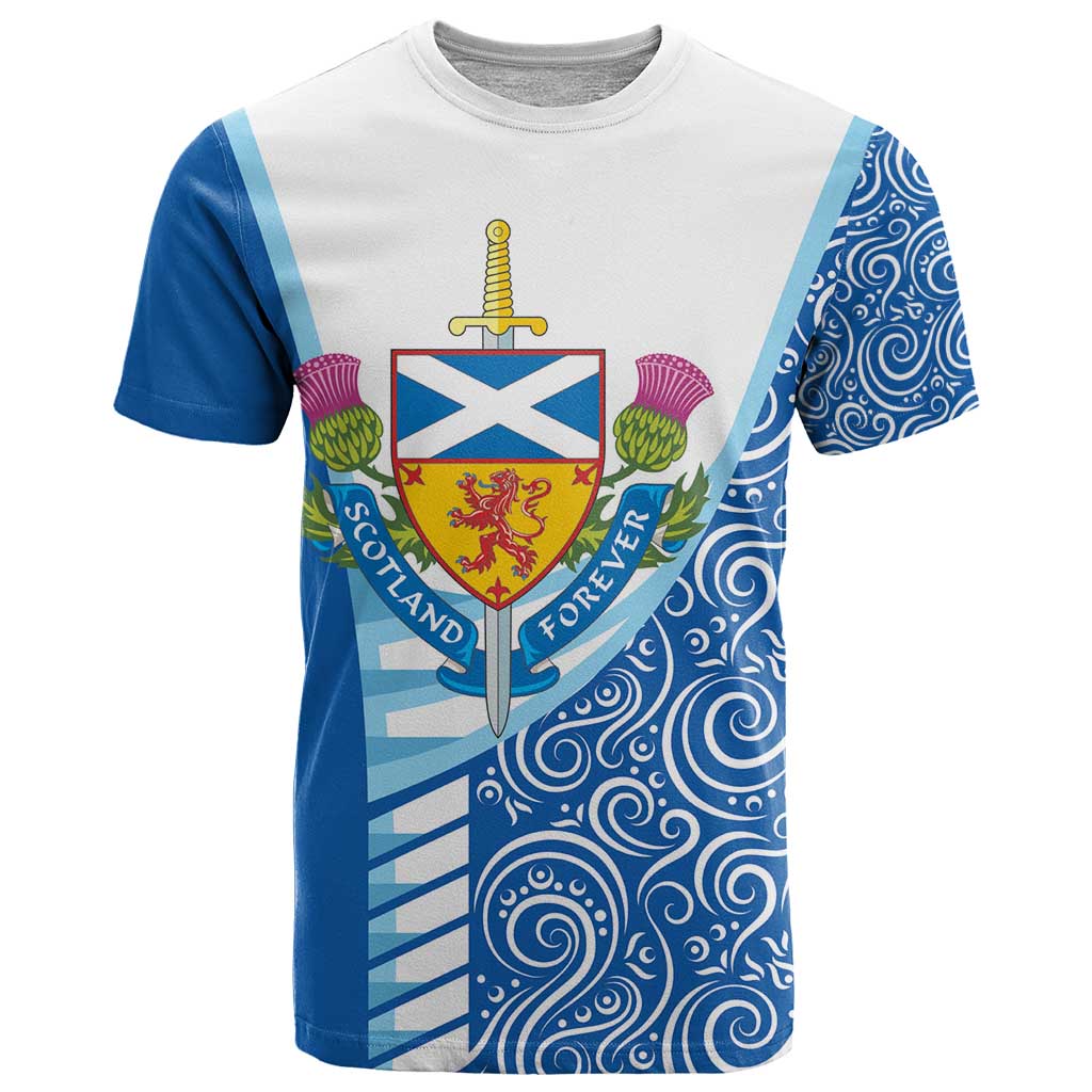 Scotland Forever T Shirt Thistle Lion Rampant