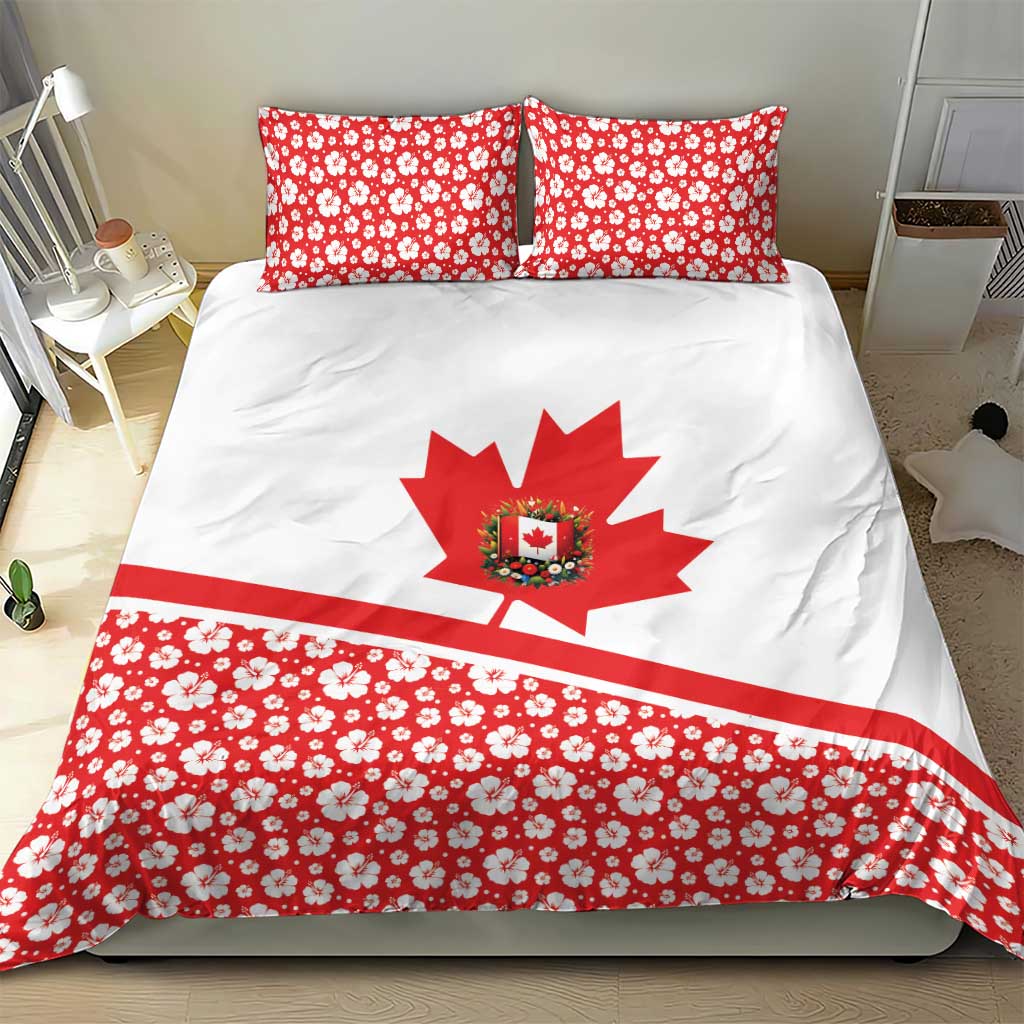 Canada Bedding Set Summer Hibiscus Tropical Flower
