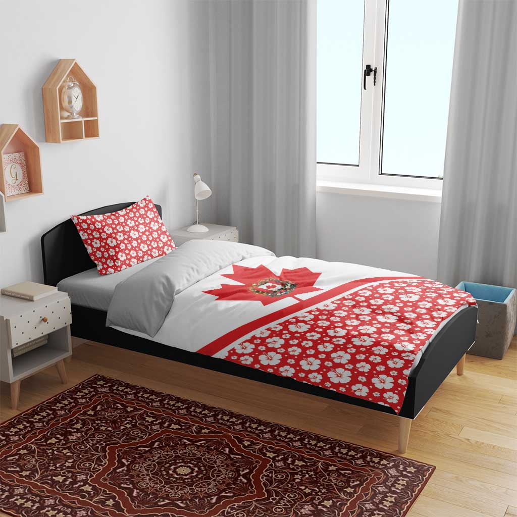 Canada Bedding Set Summer Hibiscus Tropical Flower