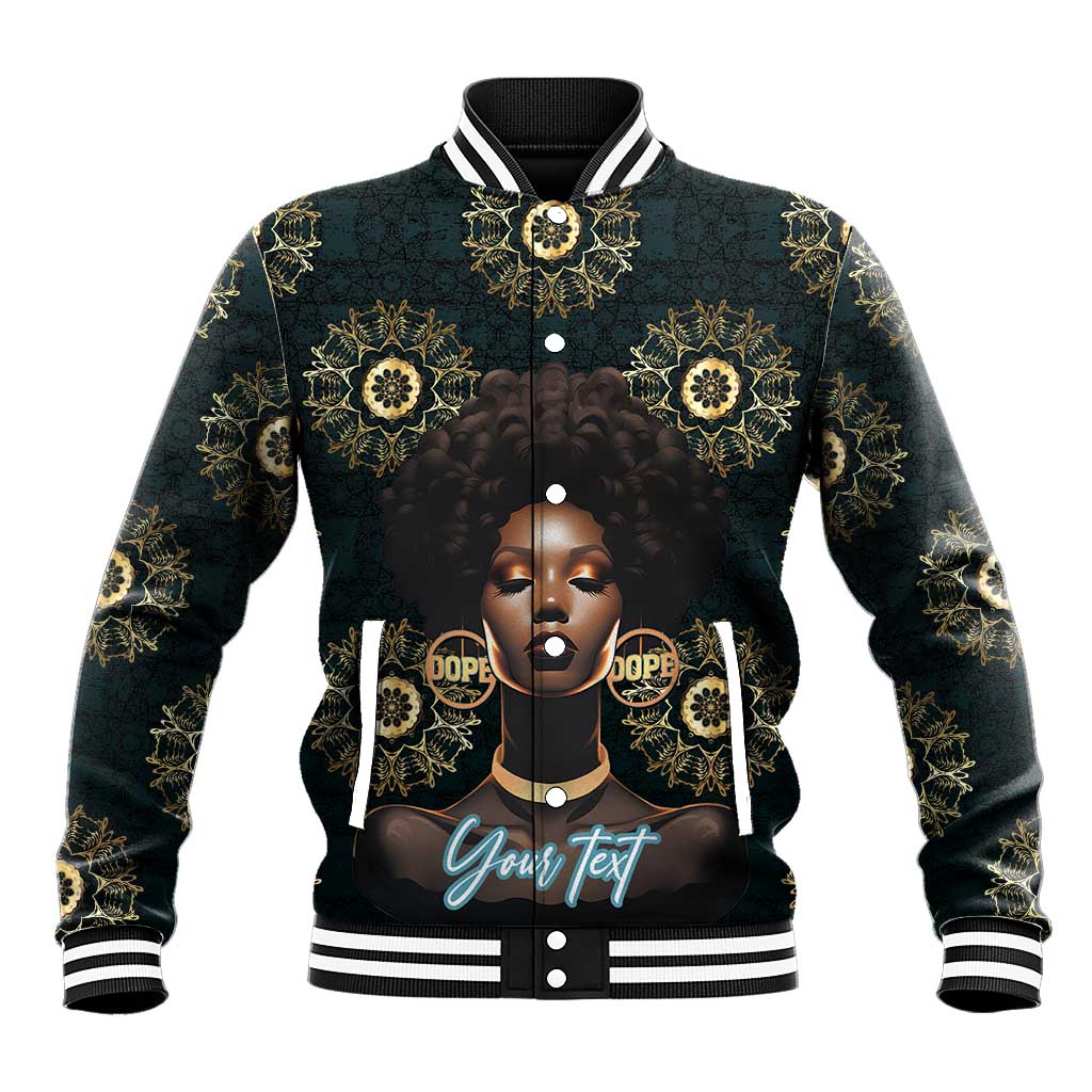 Personalized Powerful Woman in Patterns African Baseball Jacket