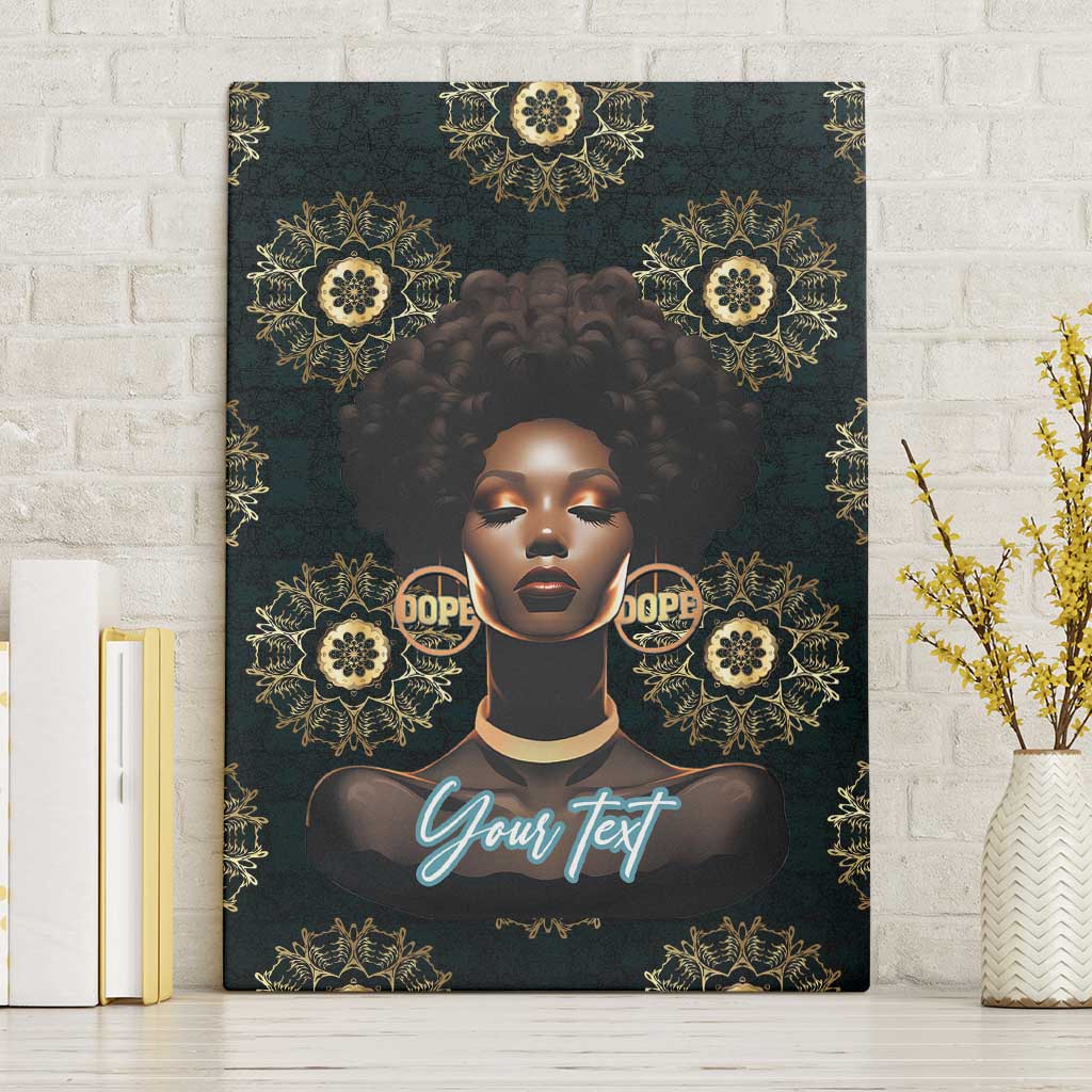 Personalized Powerful Woman in Patterns African Canvas Wall Art