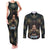 Personalized Powerful Woman in Patterns African Couples Matching Tank Maxi Dress and Long Sleeve Button Shirt