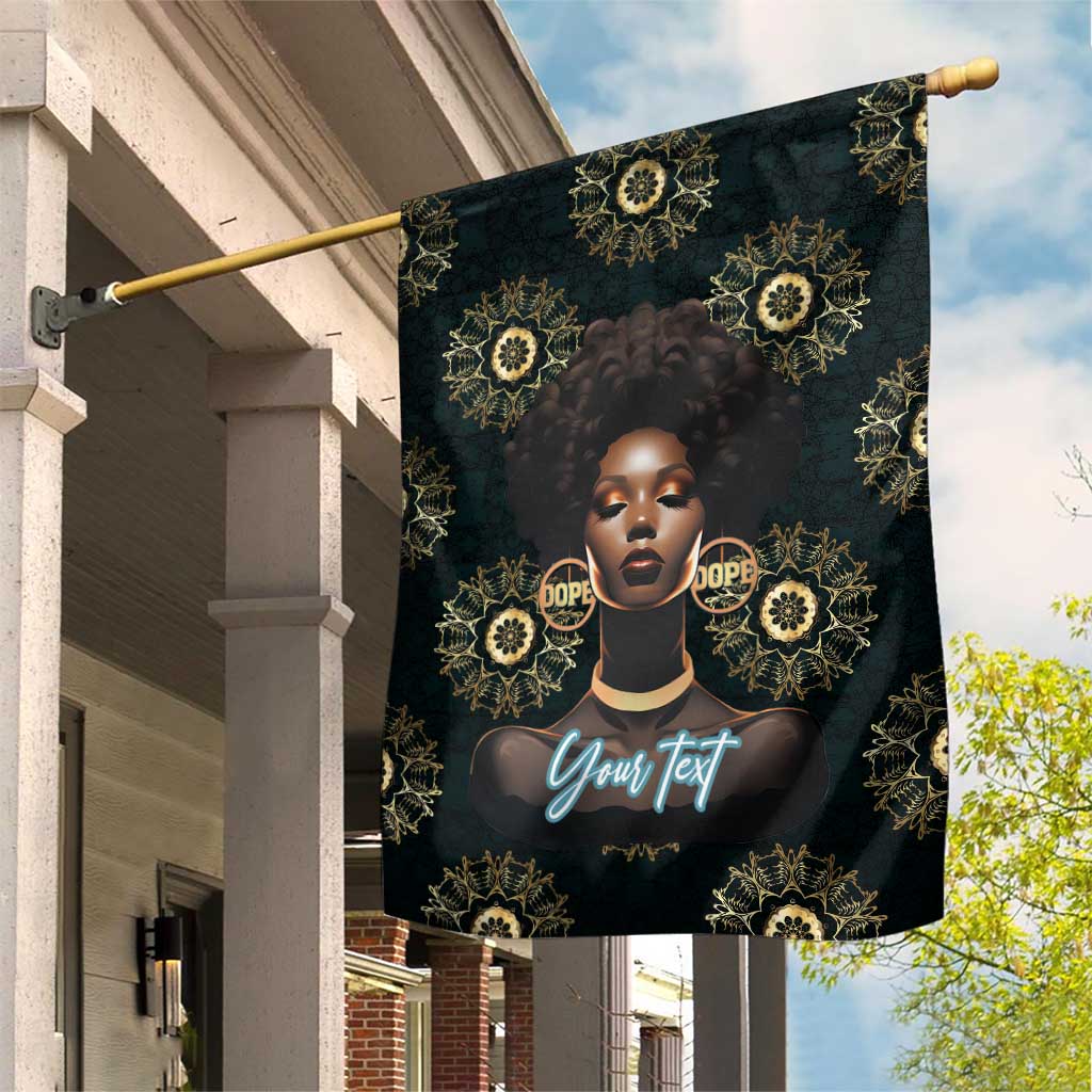 Personalized Powerful Woman in Patterns African Garden Flag