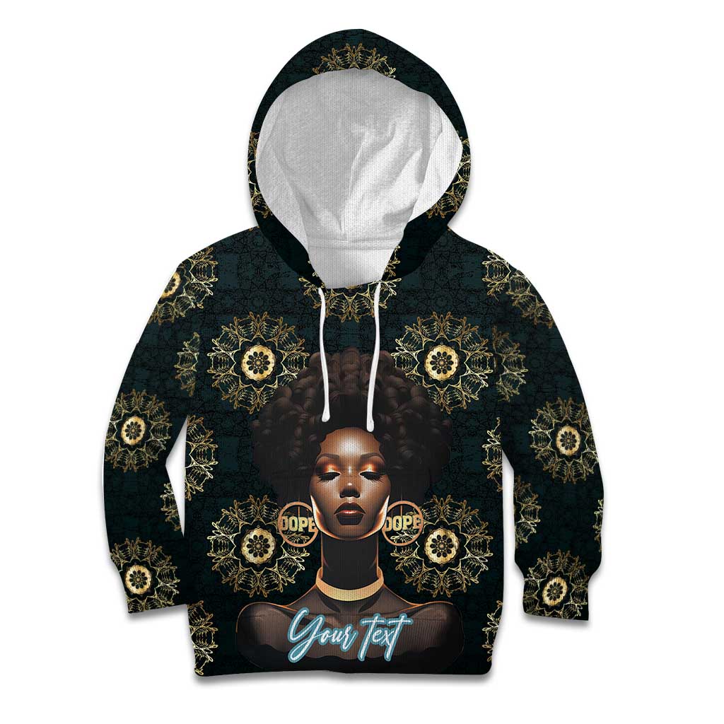 Personalized Powerful Woman in Patterns African Kid Hoodie