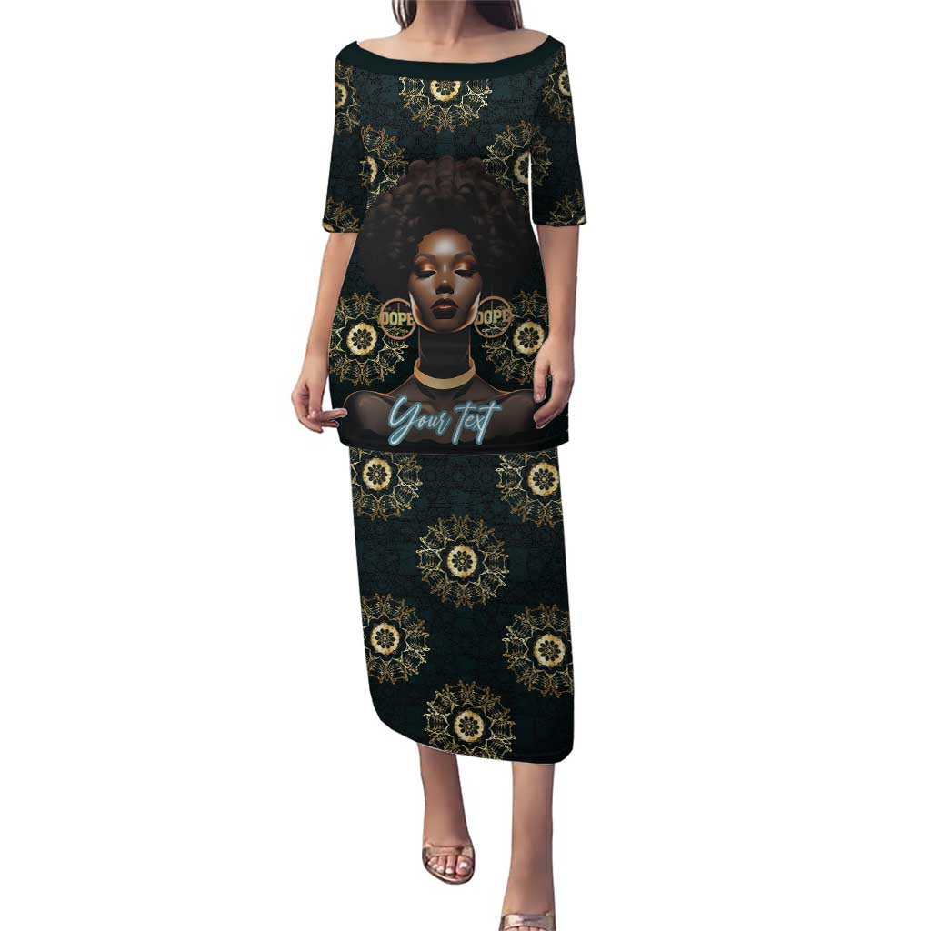 Personalized Powerful Woman in Patterns African Puletasi