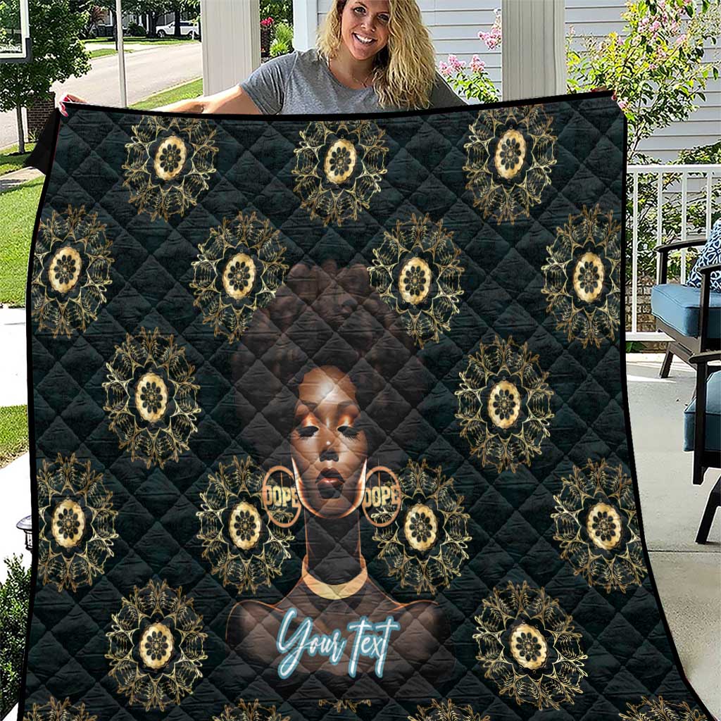 Personalized Powerful Woman in Patterns African Quilt