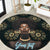 Personalized Powerful Woman in Patterns African Round Carpet