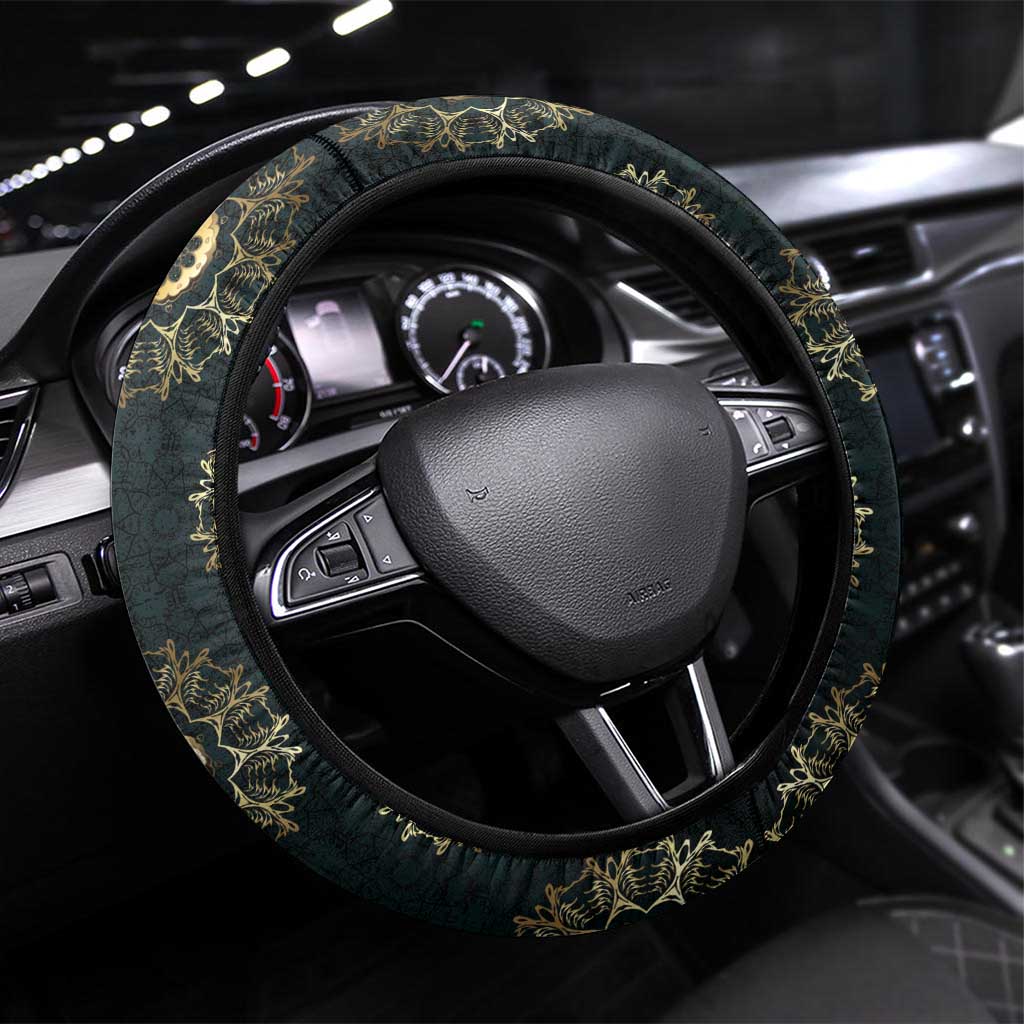 Powerful Woman in Patterns African Steering Wheel Cover