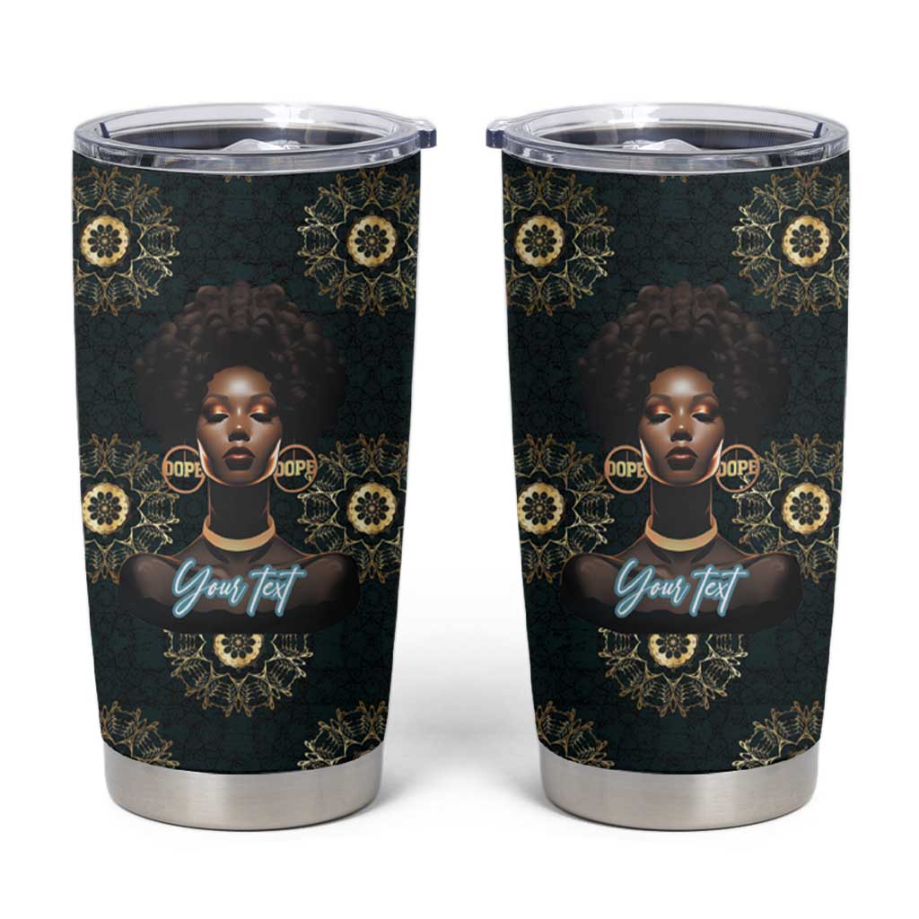 Personalized Powerful Woman in Patterns African Tumbler Cup