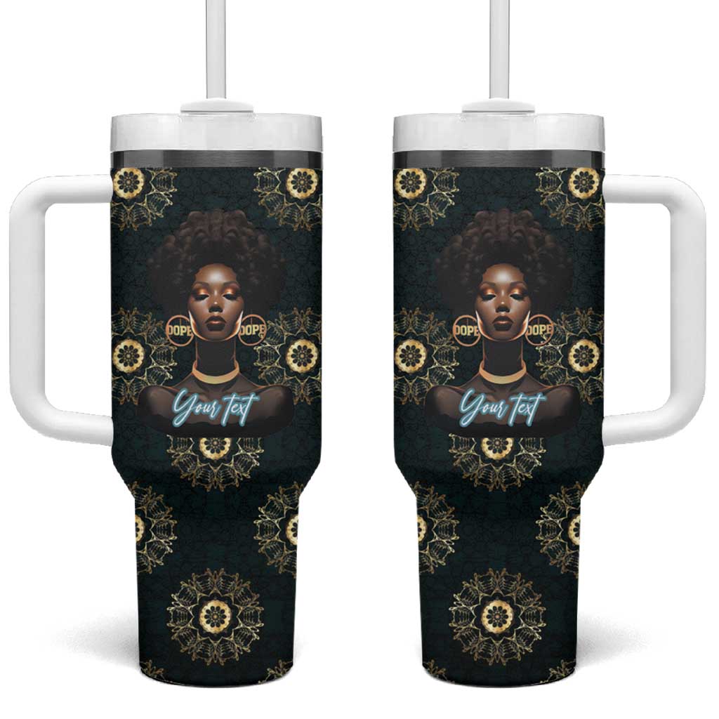 Personalized Powerful Woman in Patterns African Tumbler With Handle