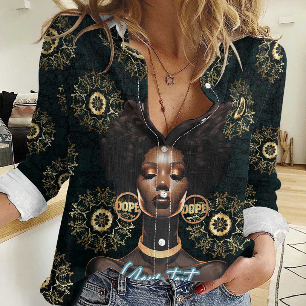 Personalized Powerful Woman in Patterns African Women Casual Shirt