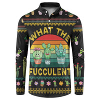Black cactus button-up sweatshirt with colorful cactus graphic front