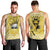 Latin King Men Tank Top Paisley Pattern Yellow