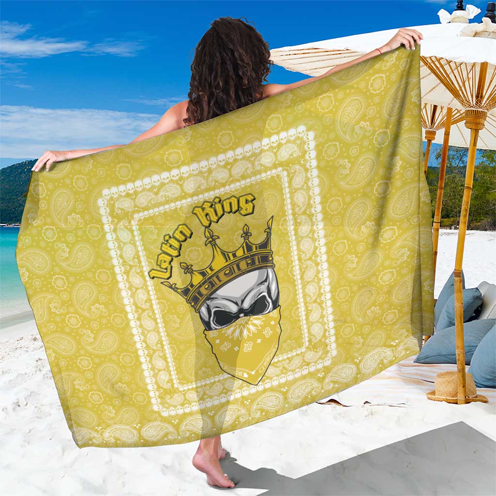 Latin King Sarong Paisley Pattern Yellow