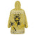 Latin King Wearable Blanket Hoodie Paisley Pattern Yellow