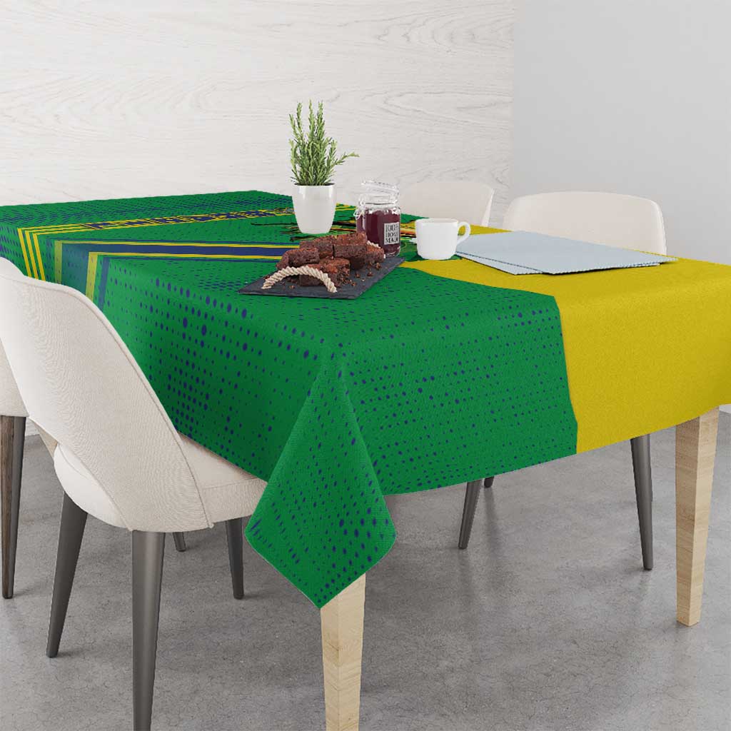 Brazil Flag Emblem Tablecloth Toco Toucan In My Heart