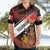 Canada Flag Coat of Arms Hawaiian Shirt Light Wave Abstract Style