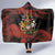 Canada Flag Coat of Arms Hooded Blanket Light Wave Abstract Style