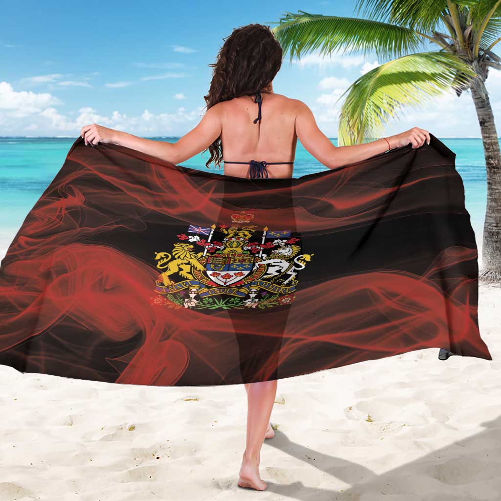 Canada Flag Coat of Arms Sarong Light Wave Abstract Style