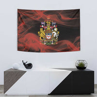 Canada Flag Coat of Arms Tapestry Light Wave Abstract Style