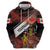 Canada Flag Coat of Arms Zip Hoodie Light Wave Abstract Style