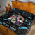 Christmas Dinosaur Unicorn Quilt Bed Set Ride Hard or Go Home - Wonder Print Shop