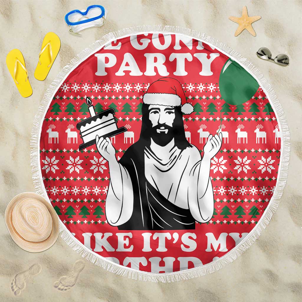 Christian Party Beach Blanket God Christmas It's My Birthday - Wonder Print Shop