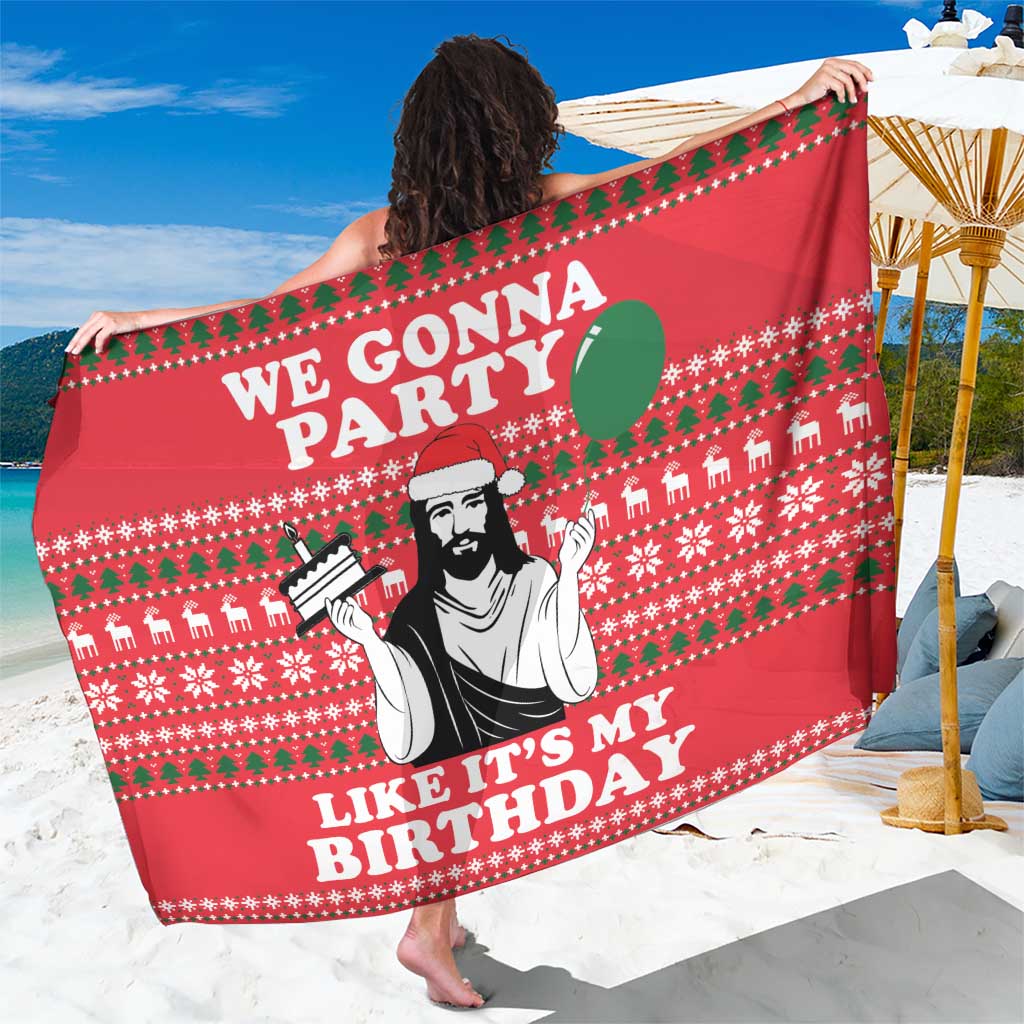 Christian Party Sarong God Christmas It's My Birthday