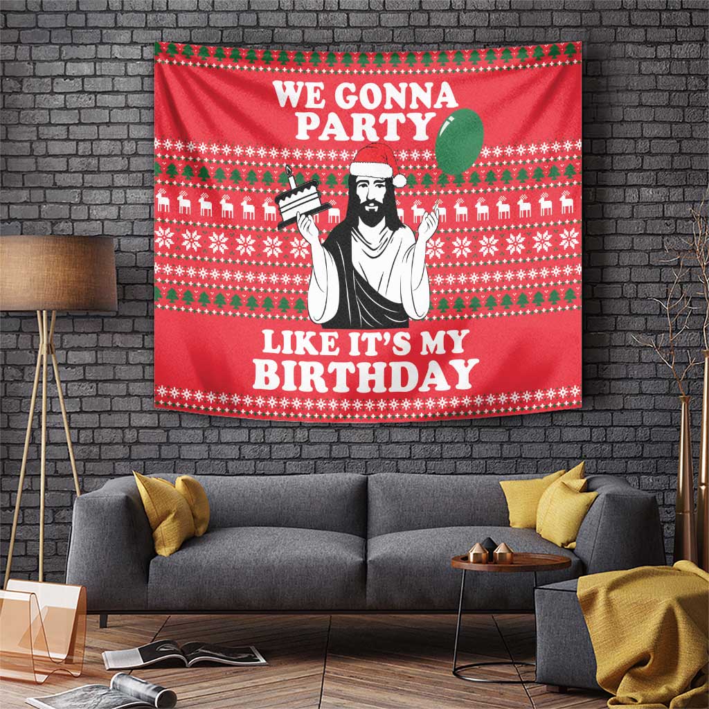 Christian Party Tapestry God Christmas It's My Birthday