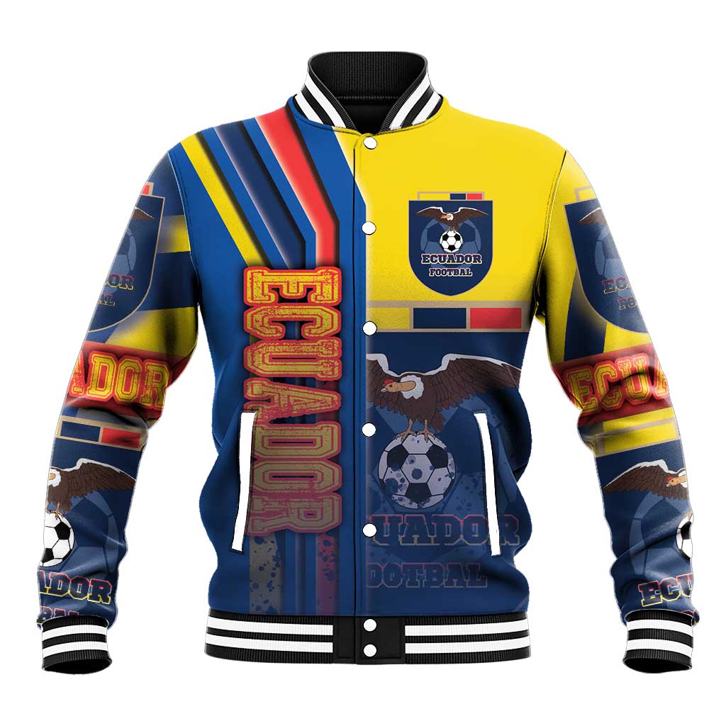 Ecuador Football Baseball Jacket La Tricolor Soccer - Road To Champion - Wonder Print Shop