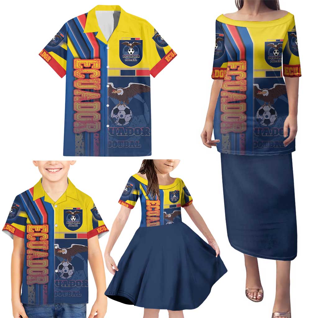 Ecuador Football Family Matching Puletasi and Hawaiian Shirt La Tricolor Soccer - Road To Champion - Wonder Print Shop