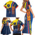 Ecuador Football Family Matching Short Sleeve Bodycon Dress and Hawaiian Shirt La Tricolor Soccer - Road To Champion - Wonder Print Shop