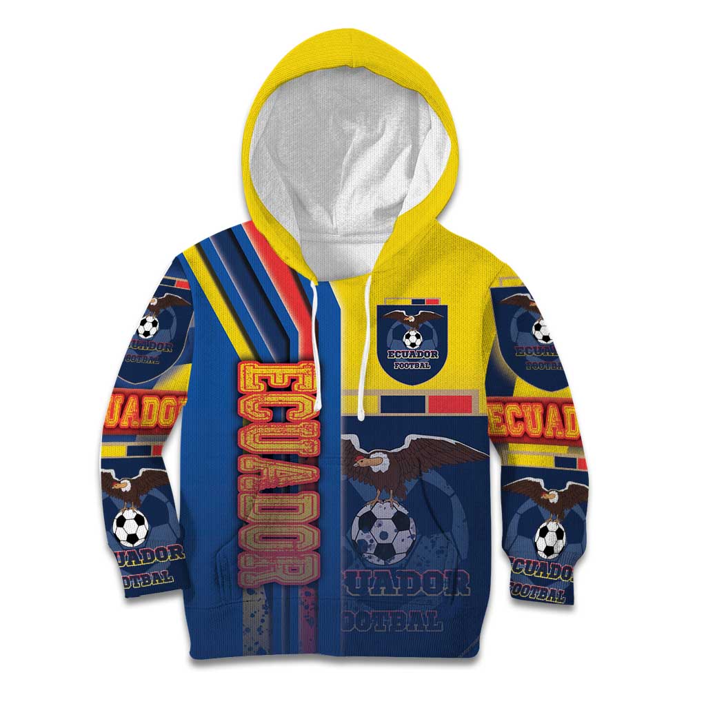 Ecuador Football Kid Hoodie La Tricolor Soccer - Road To Champion - Wonder Print Shop